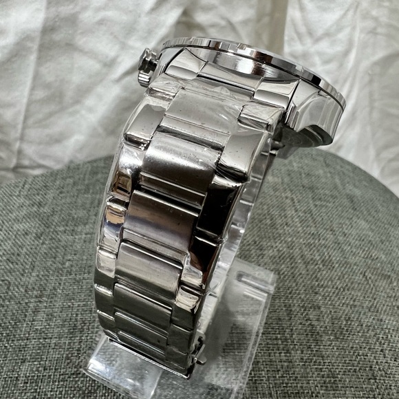 Fashion Jewelry Mens Business Watch Stainless Backing Silver Platted Loo… - Picture 9 of 9